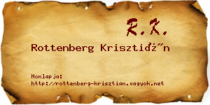 Rottenberg Krisztián névjegykártya